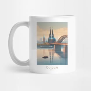 Vintage Retro Serene Cologne Riverside View Mug